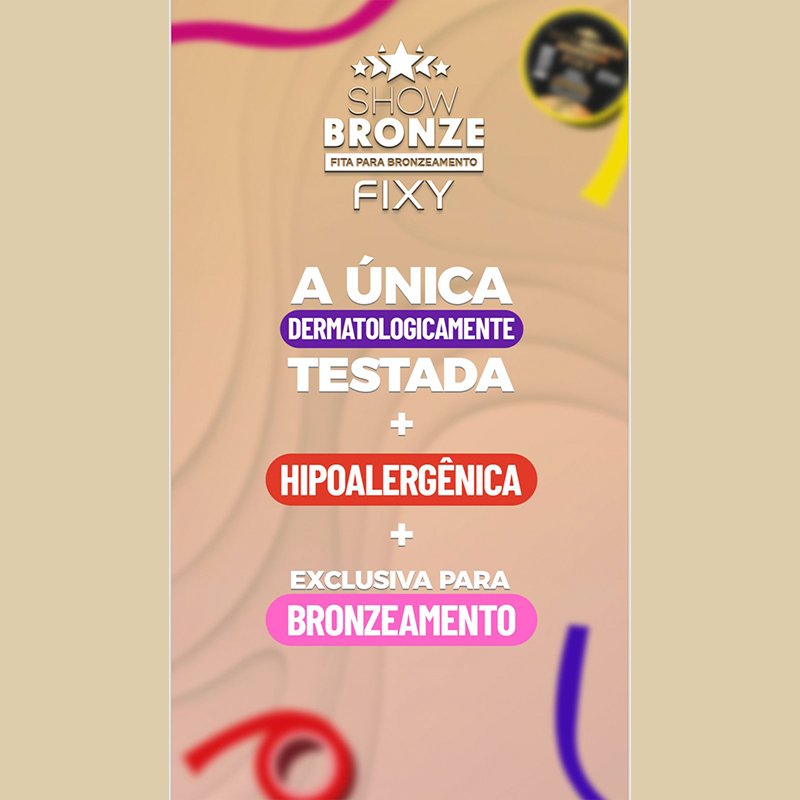 10 Fitas Estampadas - Show Bronze Fixy - para Bronzeamento 20m x 18mm - Imagem 2